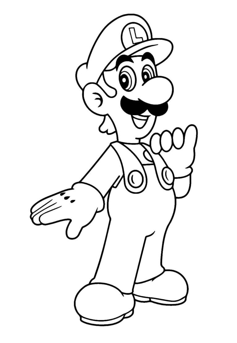 Desenhos de Luigi para colorir - Bora Colorir