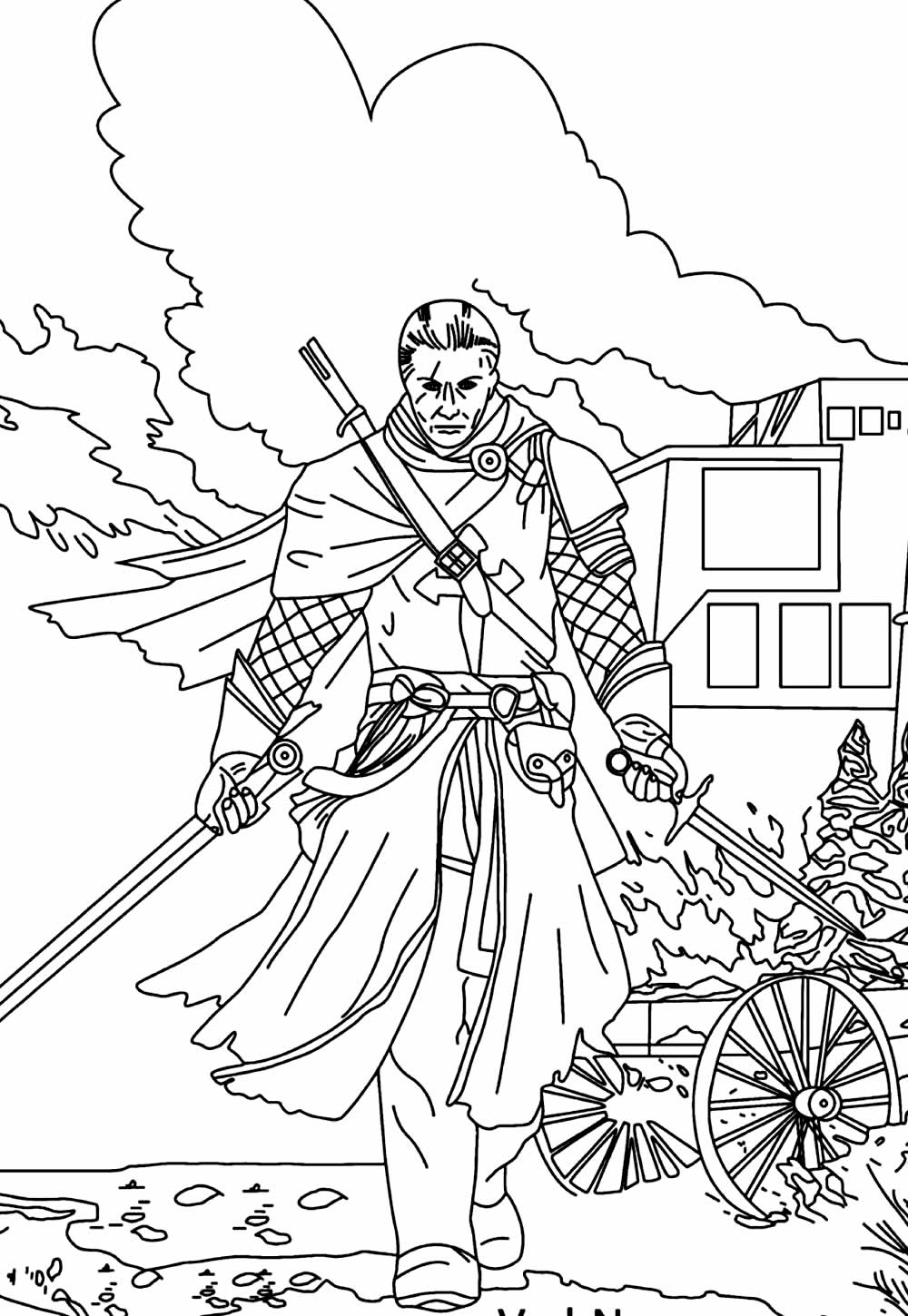 Desenhos de The Witcher para colorir