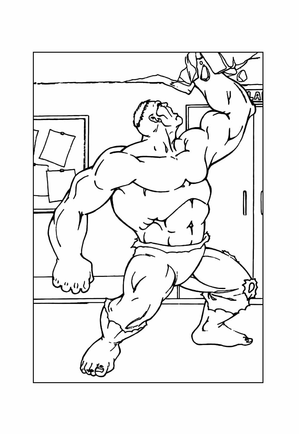 Desenho do Hulk para colorir