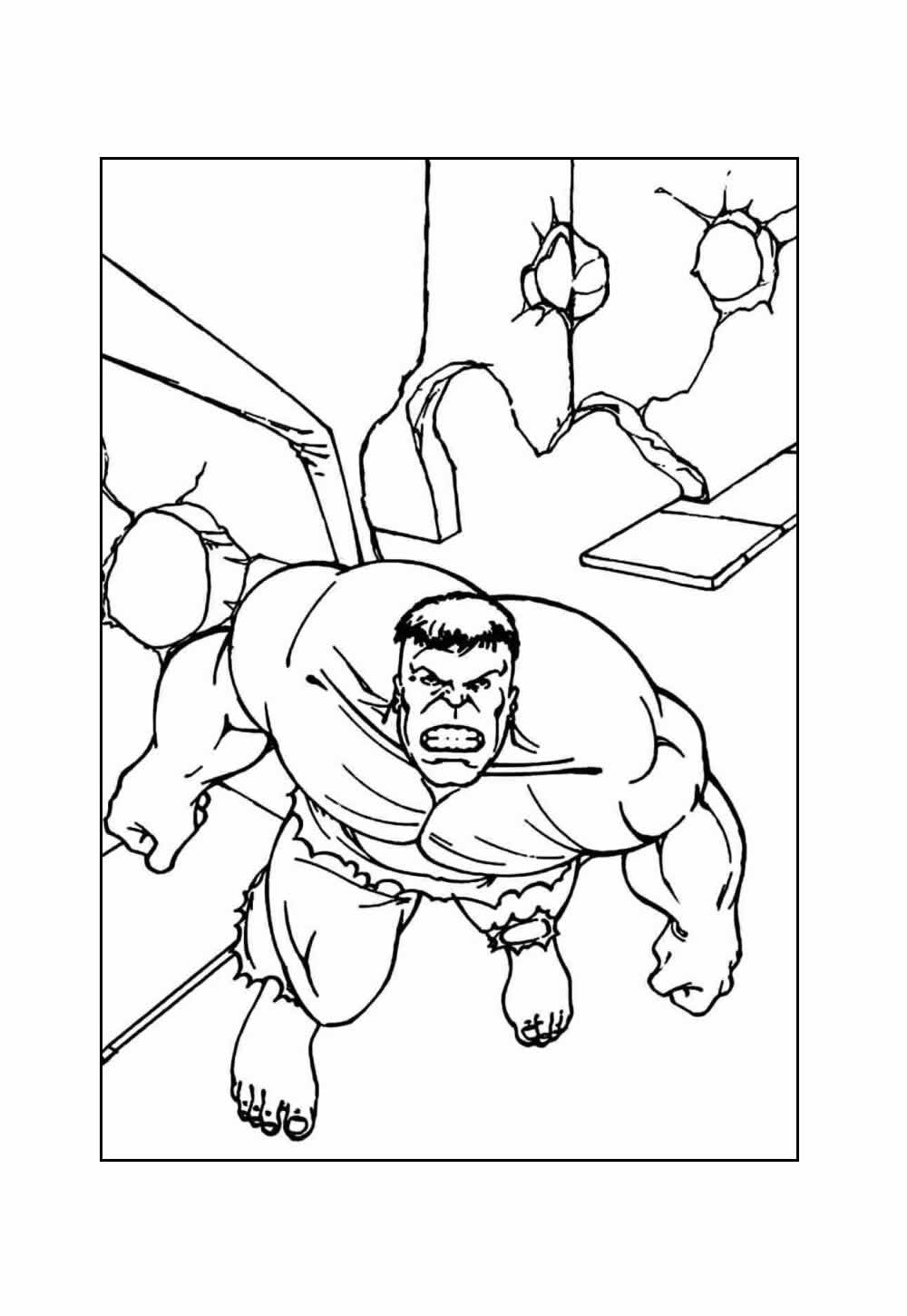 Desenho do Hulk para colorir