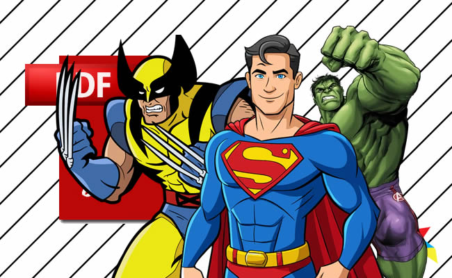 Desenhos de Super-heróis em PDF
