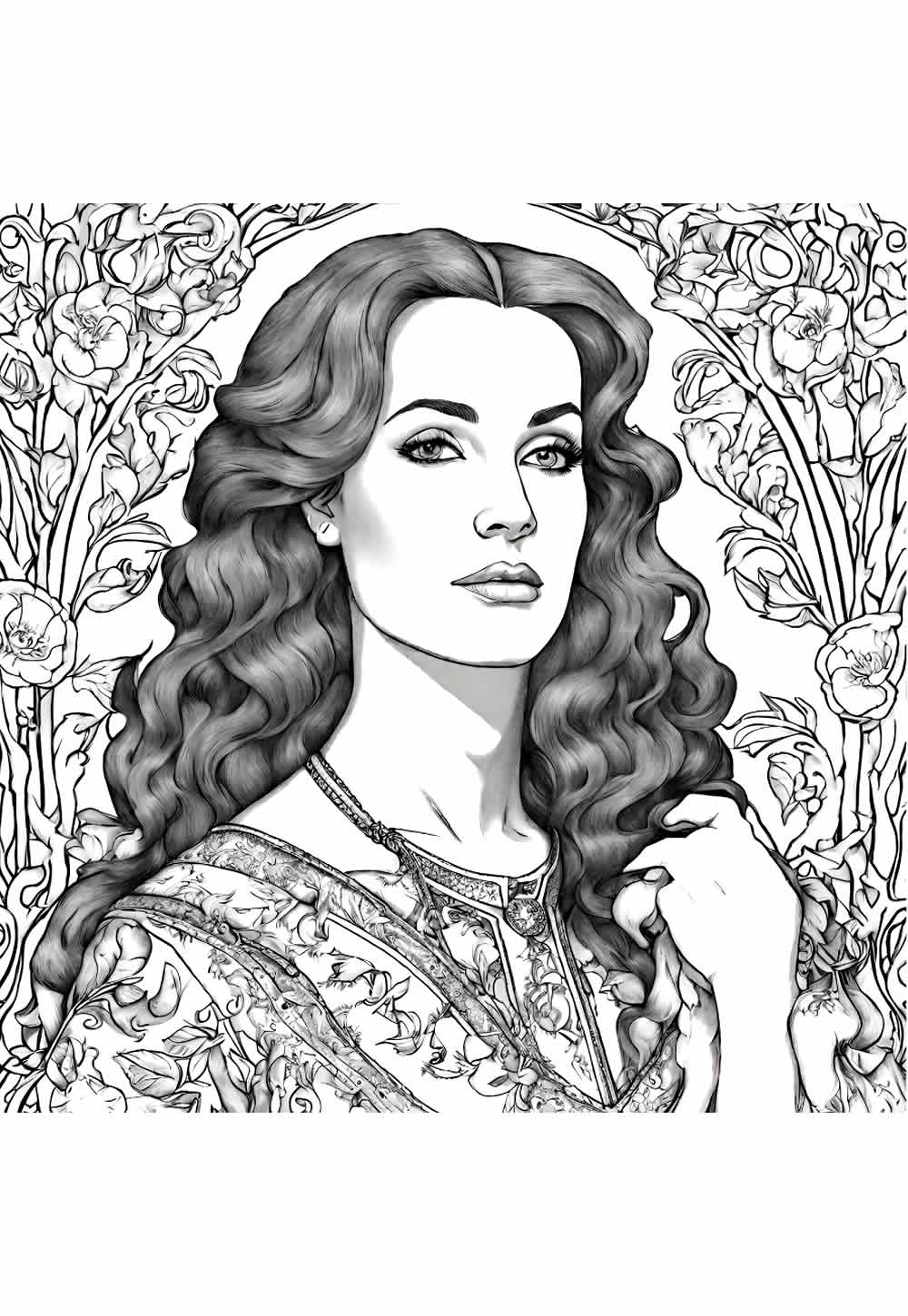 Desenho da Lana Del Rey para colorir