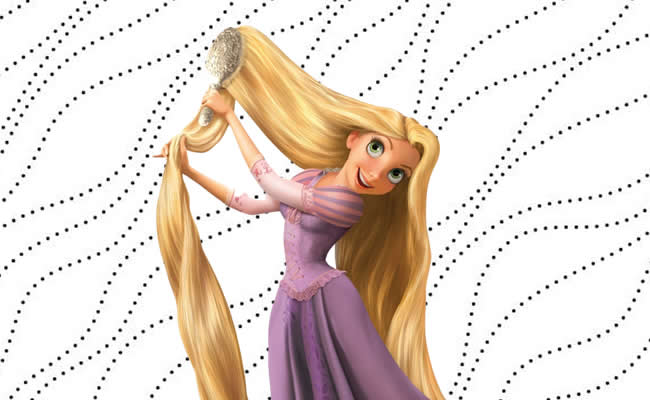 Desenho da Rapunzel para colorir