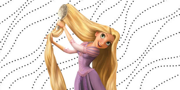 Desenho da Rapunzel para imprimir