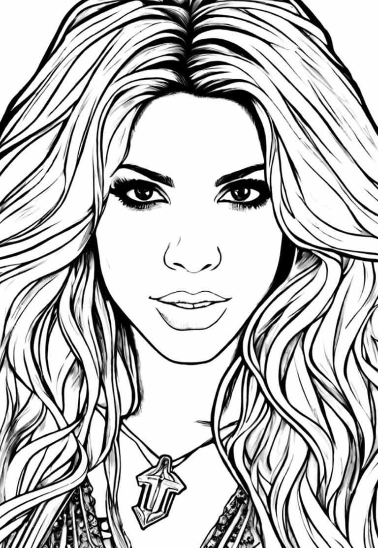 Shakira Colorear Cantora Colorir Dibujo Dibujar Colorare Tudodesenhos ...