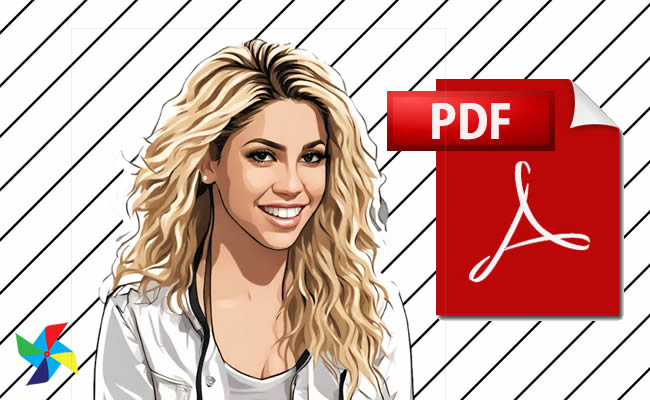 Desenhos da Shakira para colorir em PDF