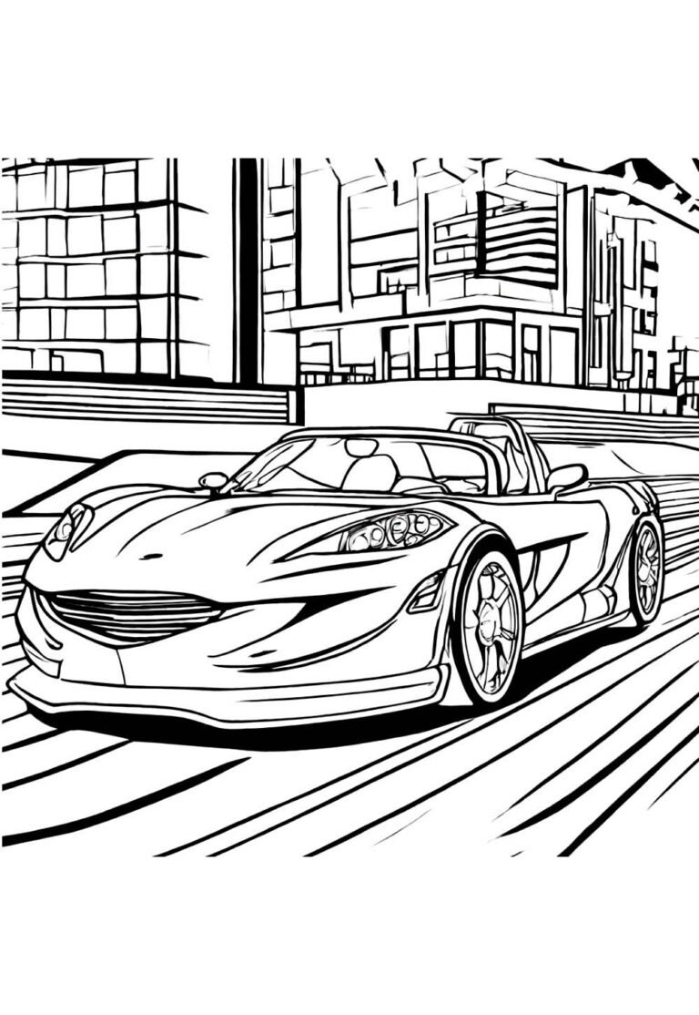 Desenhos de Carros Esportivos para colorir - Bora Colorir