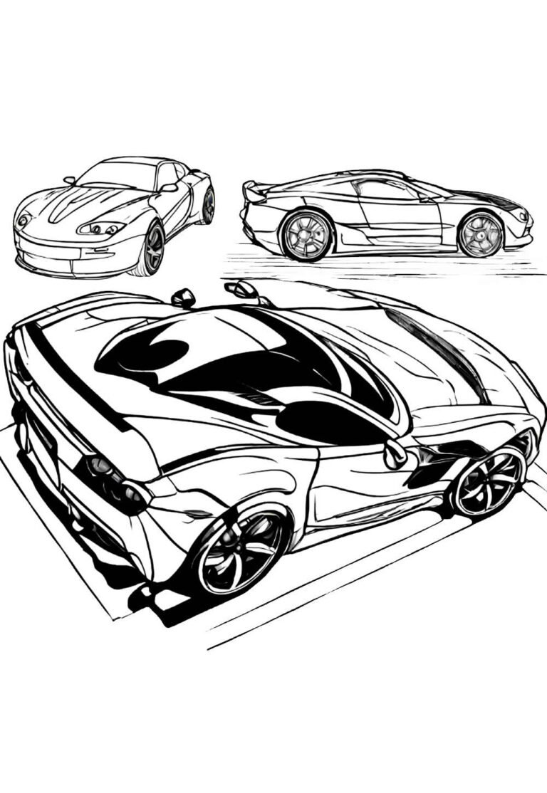 Desenhos de Carros Esportivos para colorir - Bora Colorir