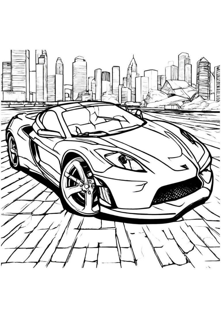 Desenhos de Carros Esportivos para colorir - Bora Colorir