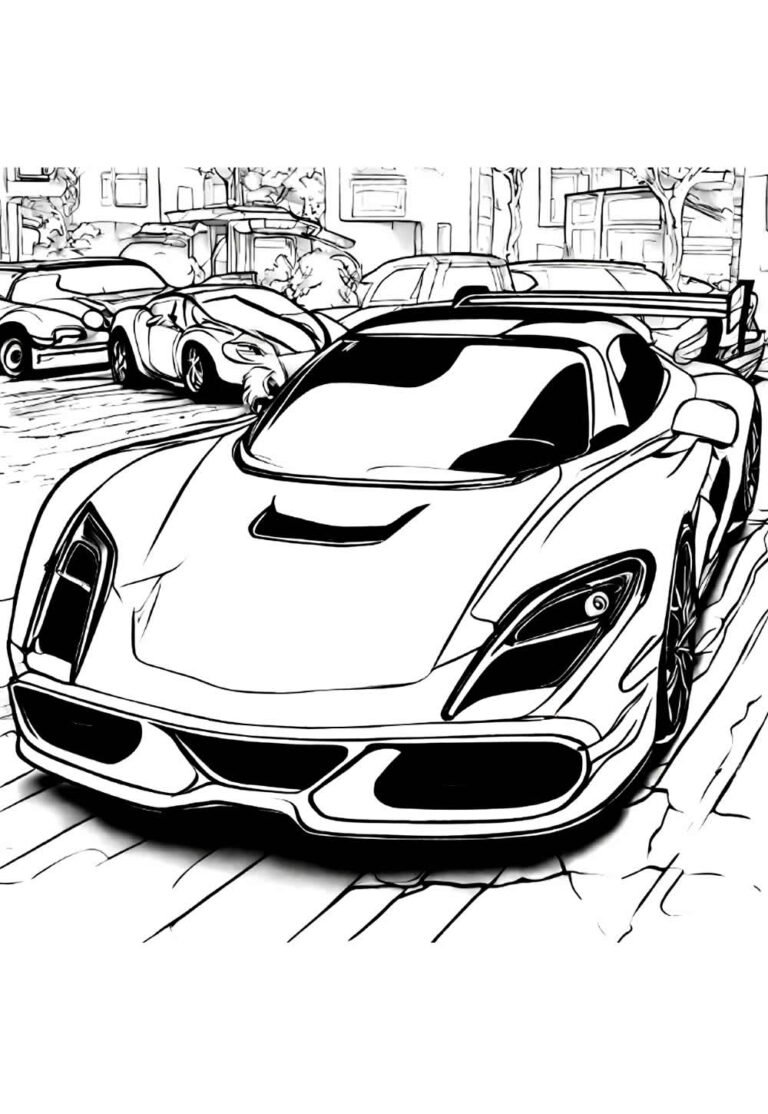 Desenhos de Carros Esportivos para colorir - Bora Colorir