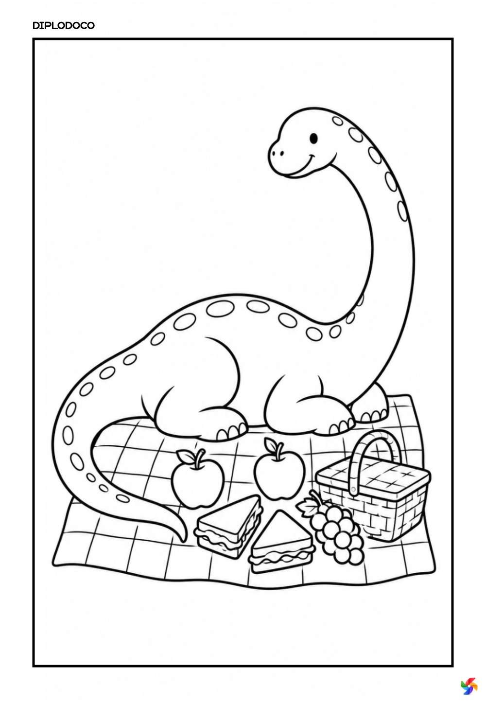 Dinossauro para imprimir e colorir