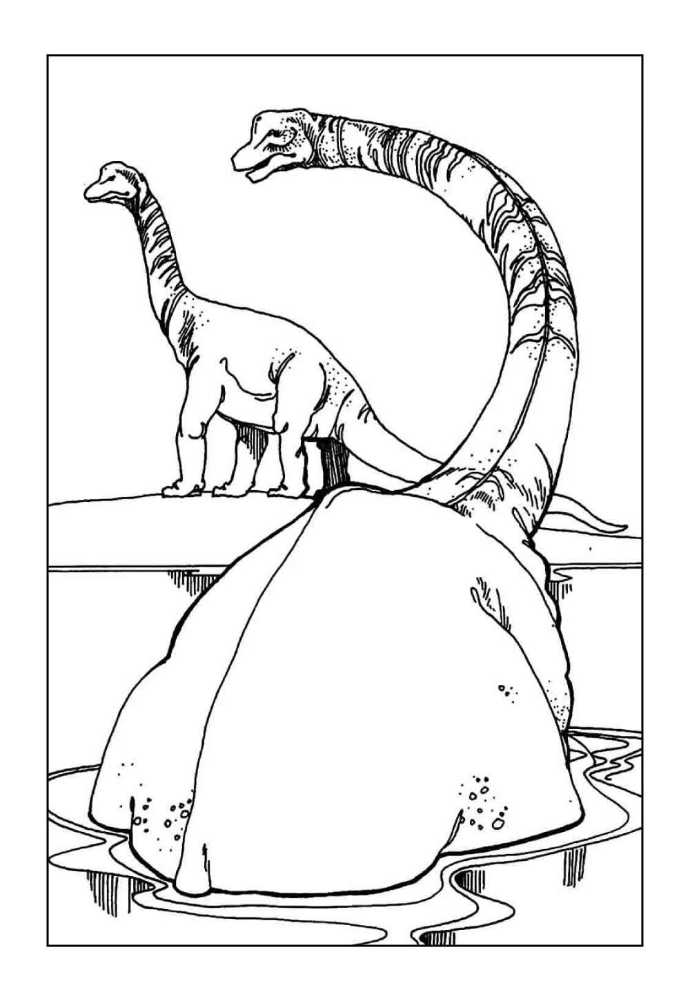 Desenho Realista de Dinossauro para colorir