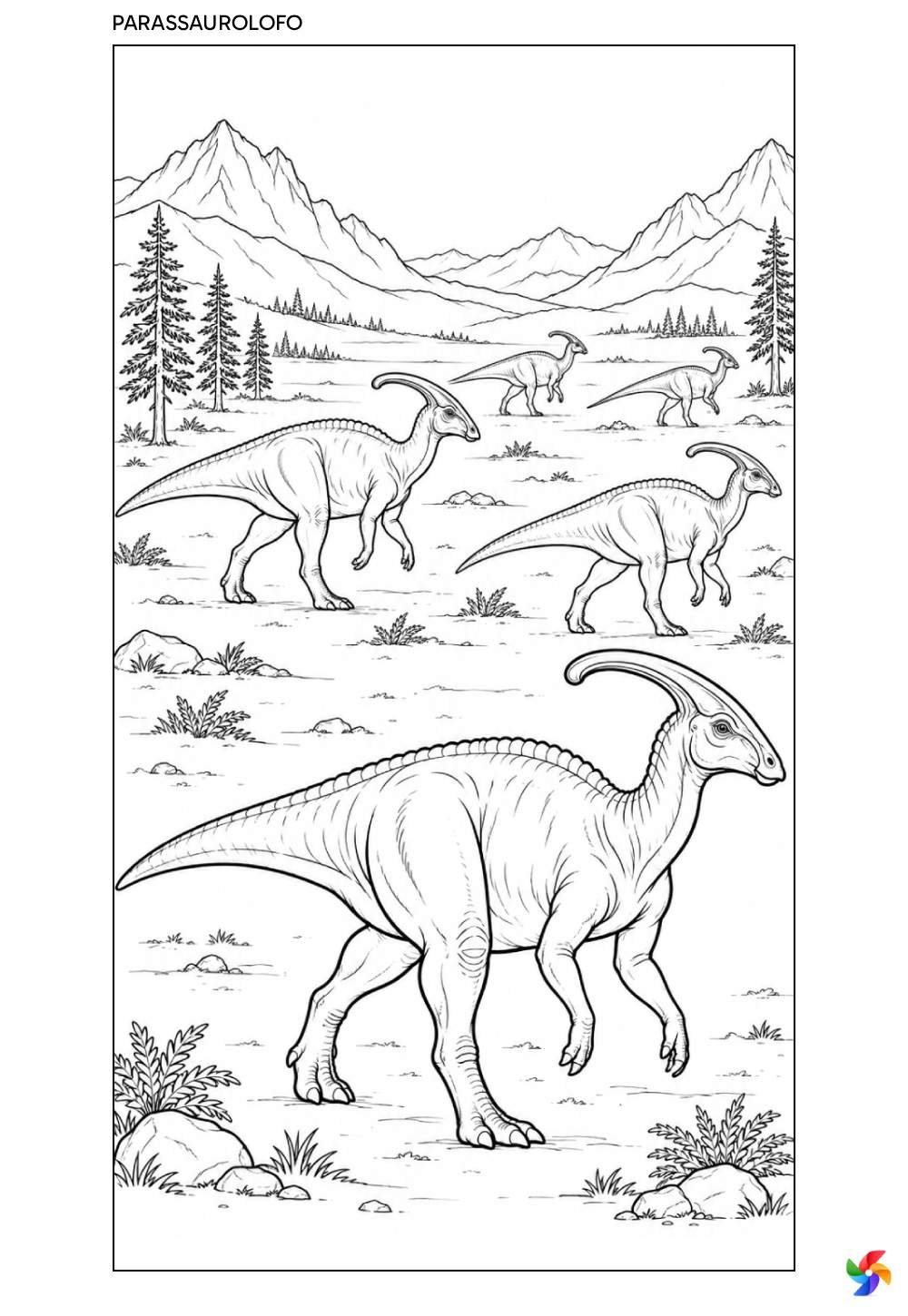 Desenho Realista de Dinossauro para pintar