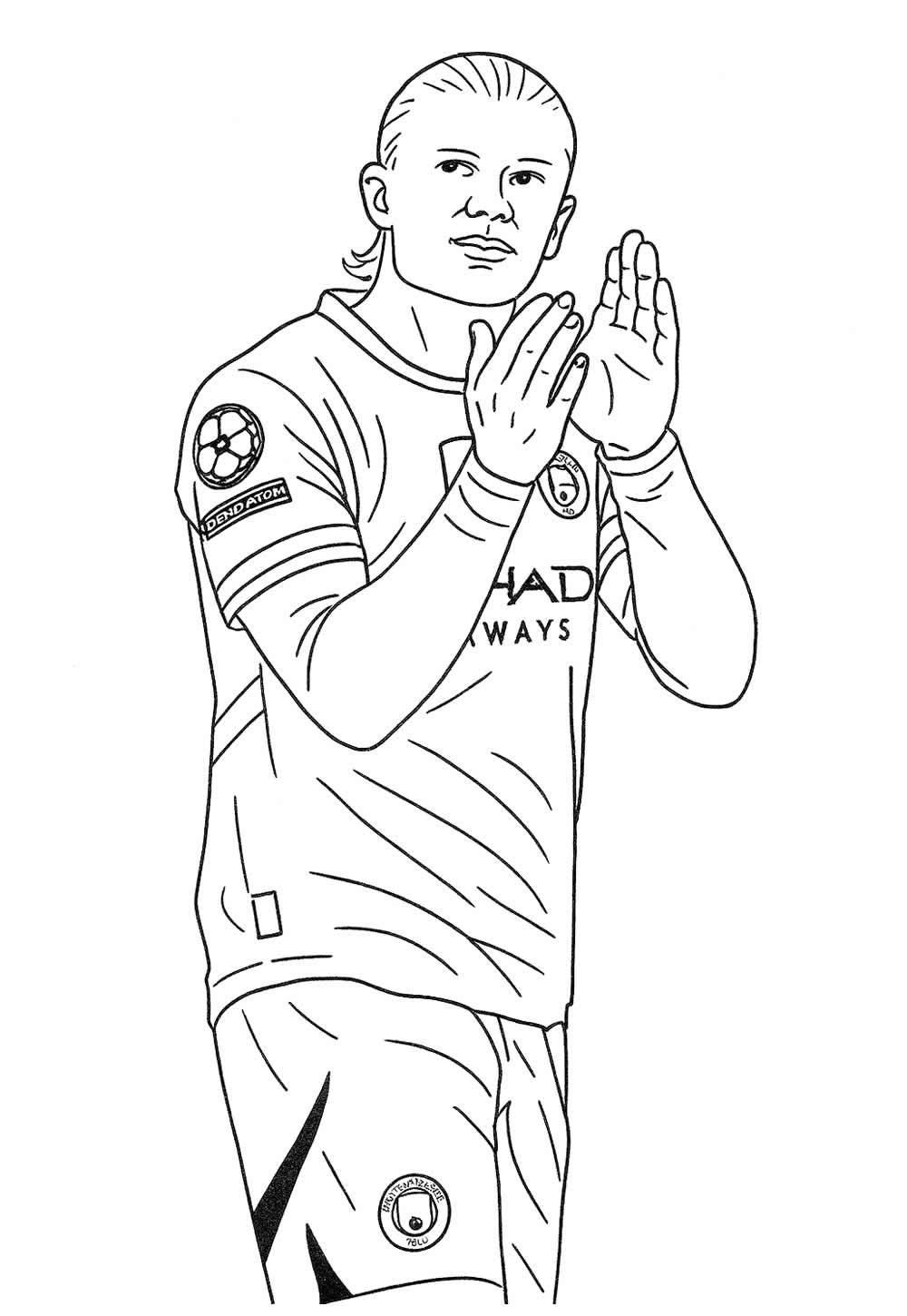 Desenho de Haaland para colorir