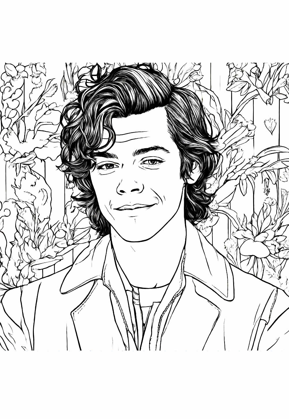 Desenho de Harry Styles para colorir