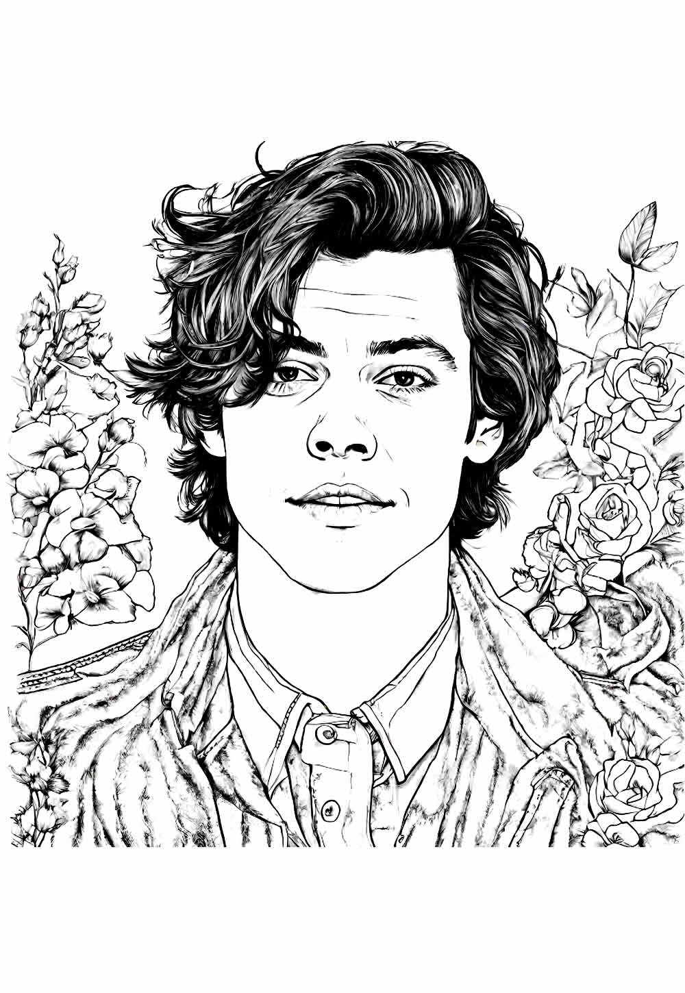 Desenhos para pintar de Harry Styles