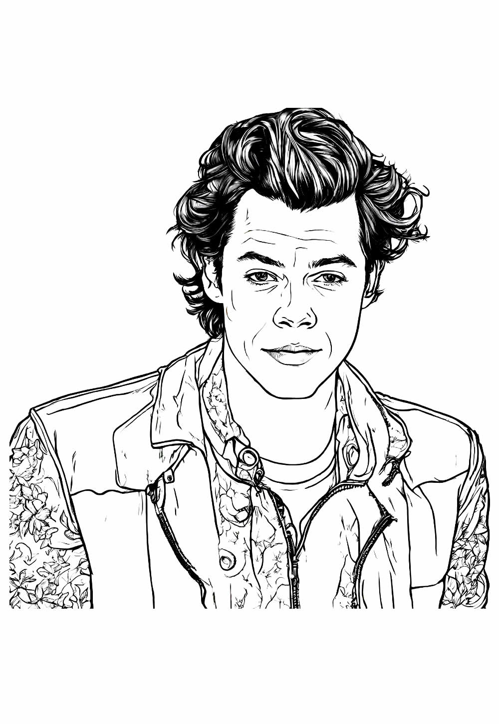 Desenho Harry Styles Colorir