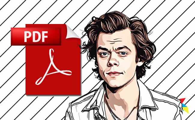 Desenhos de Harry Styles para colorir em PDF