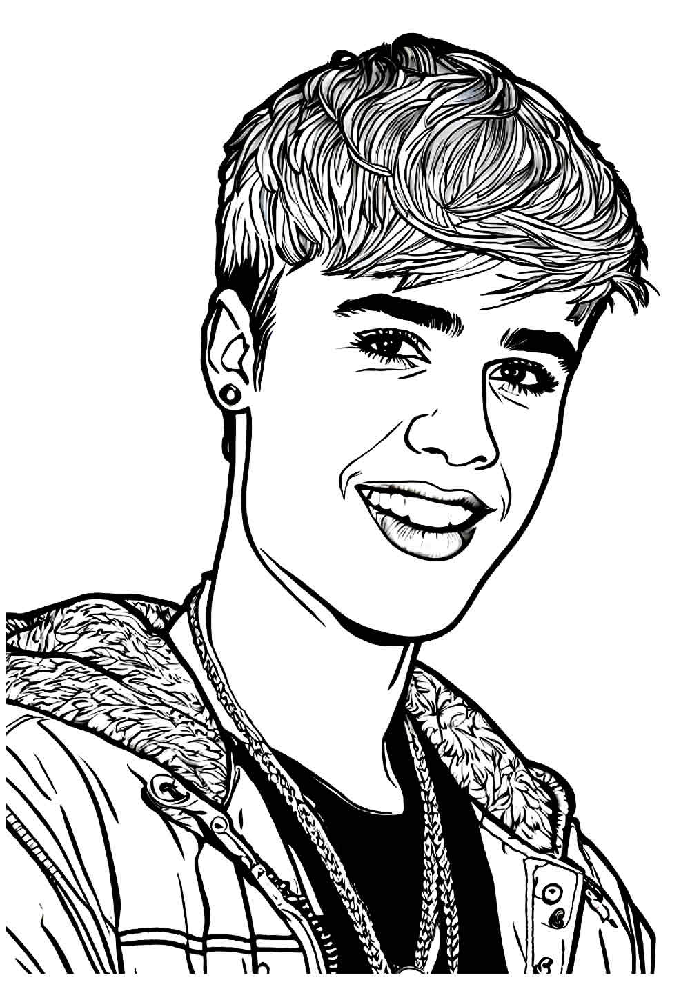 Desenhos Justin Bieber Colorir