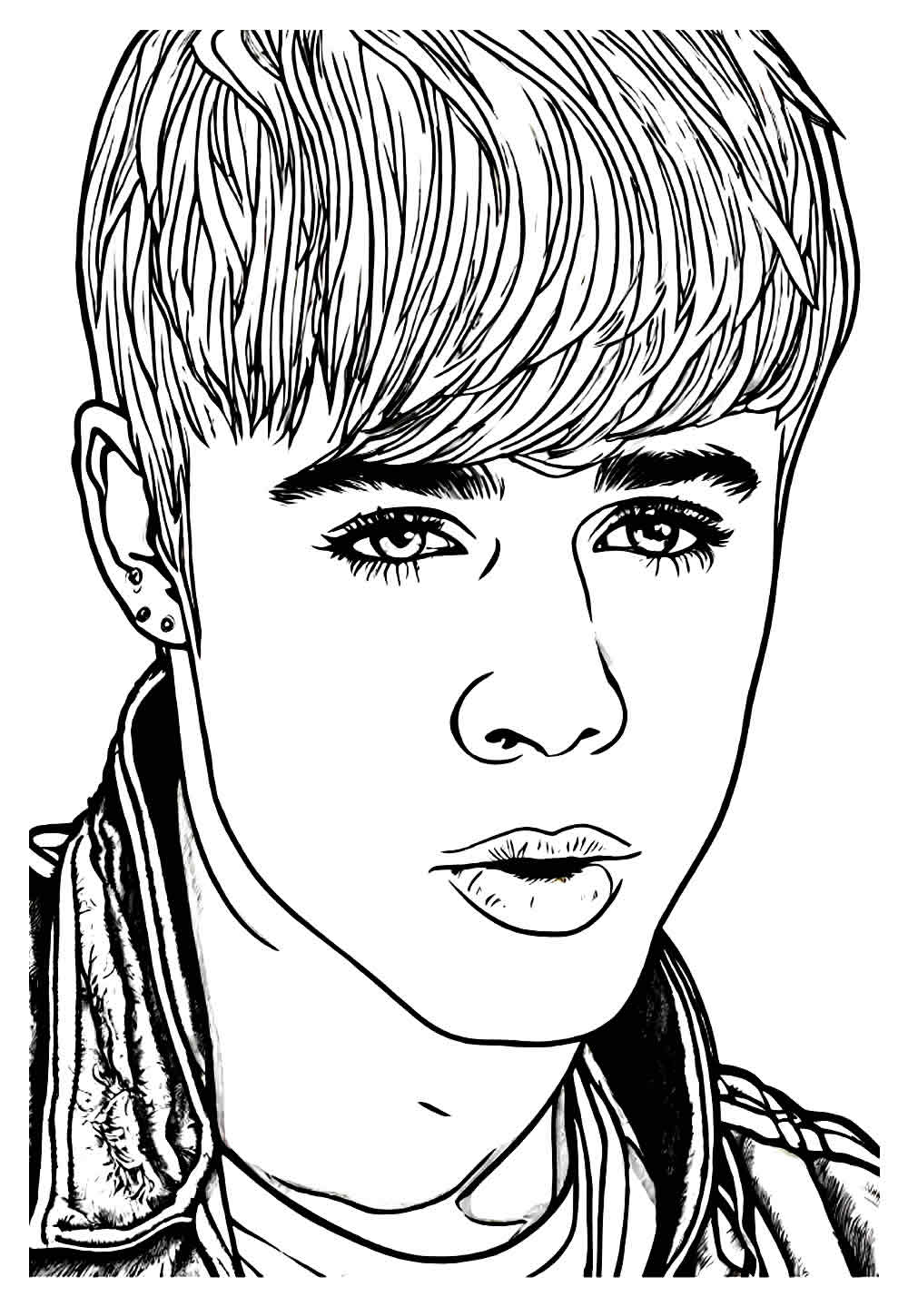 Imagem de Justin para colorir