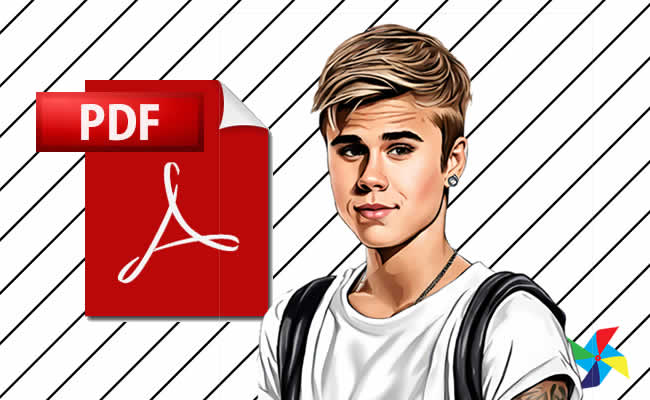 Desenhos de Justin Bieber para pintar em PDF