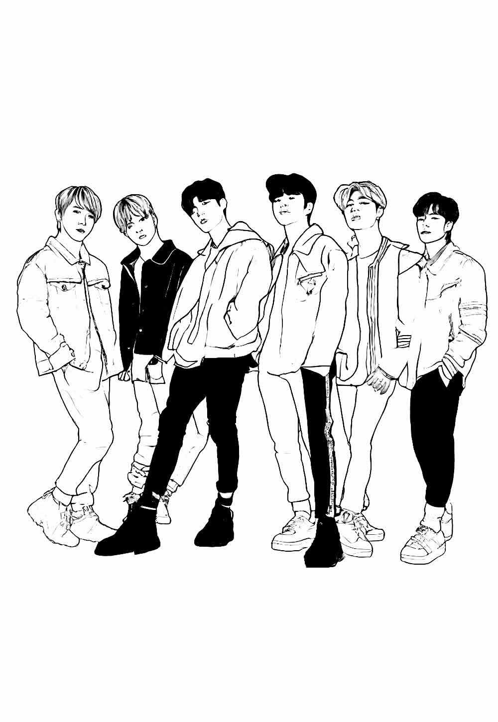 Desenhos K-Pop Pintar e Colorir