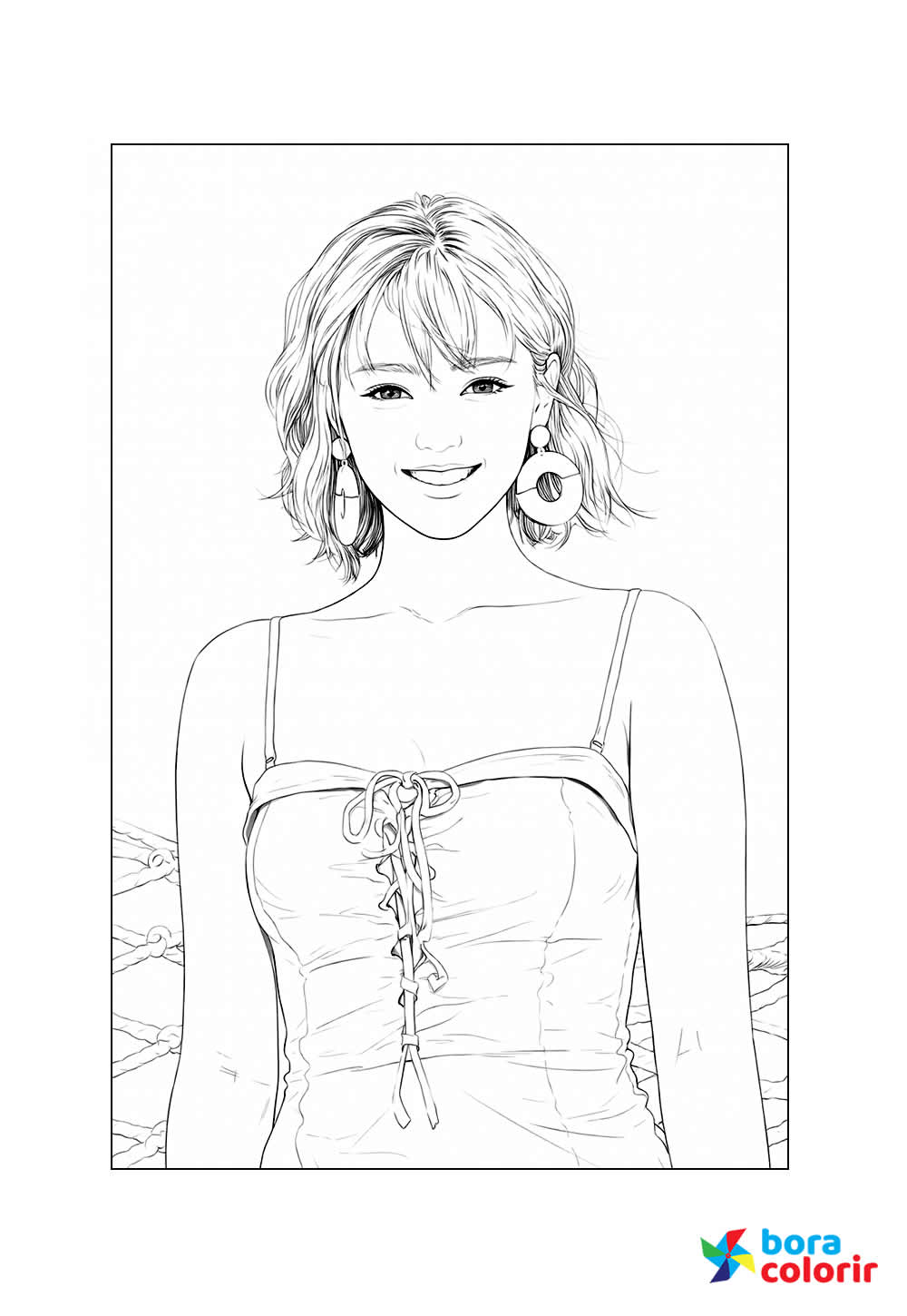 Desenho de K-Pop para colorir