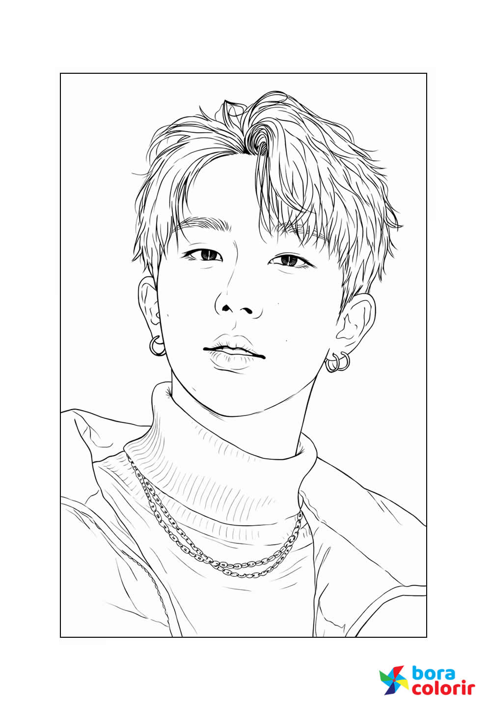 Desenho de K-Pop para colorir
