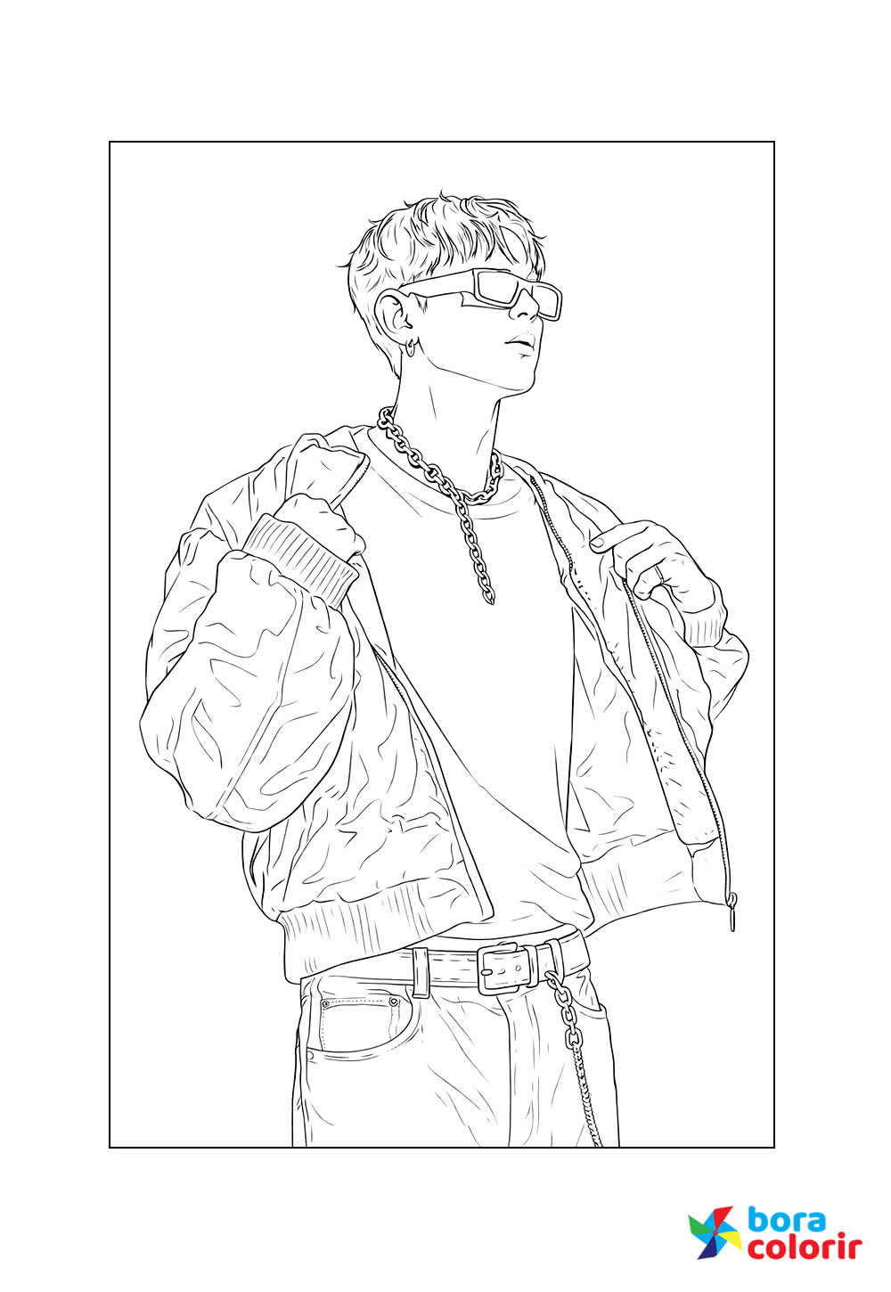 Desenho de K-Pop para colorir