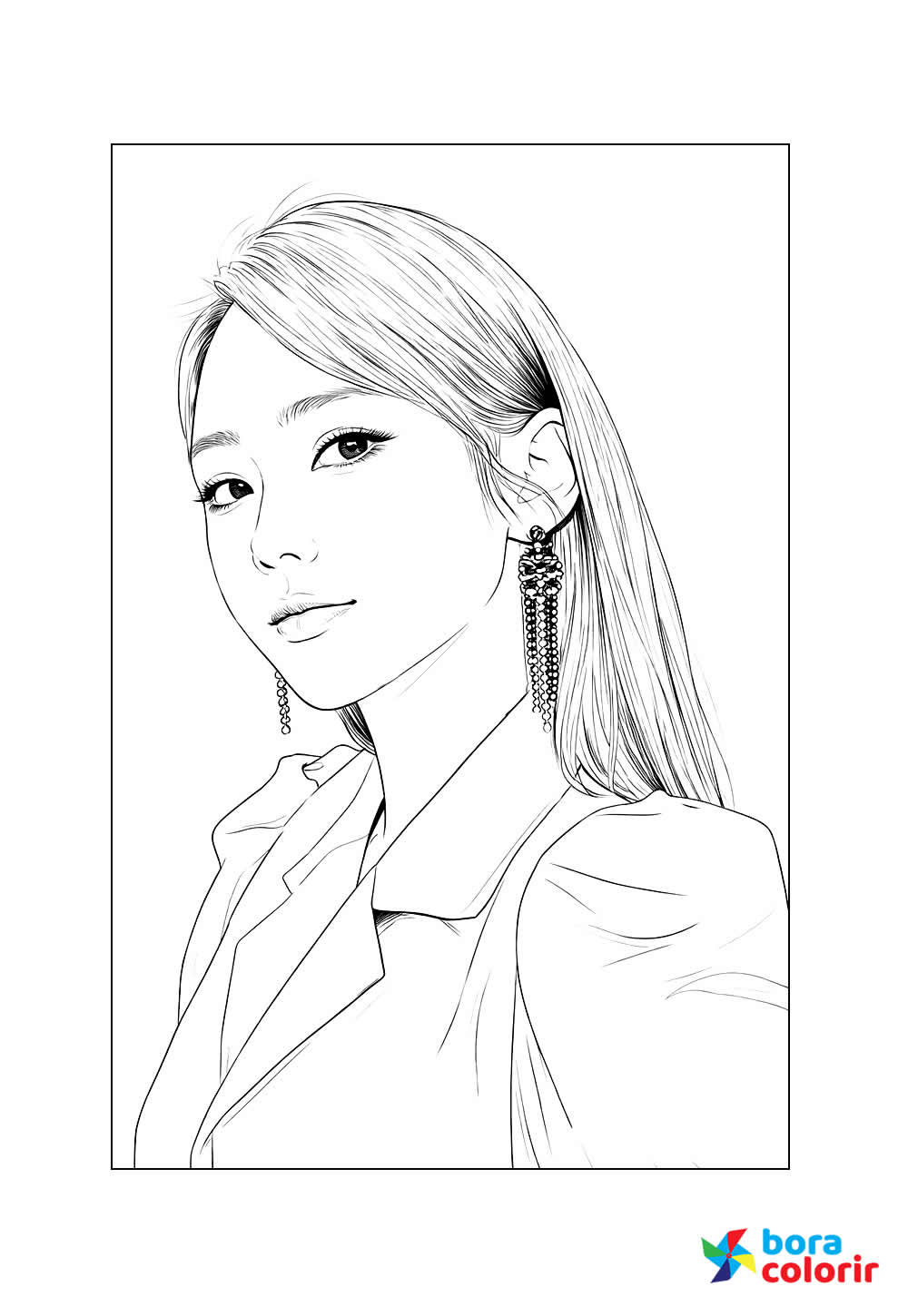 Desenho de K-Pop para colorir