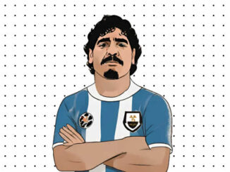 Desenhos de Maradona para pintar