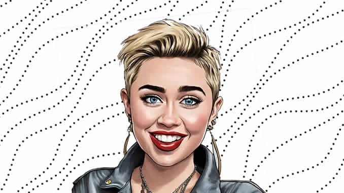 Desenhos da Miley Cyrus para pintar