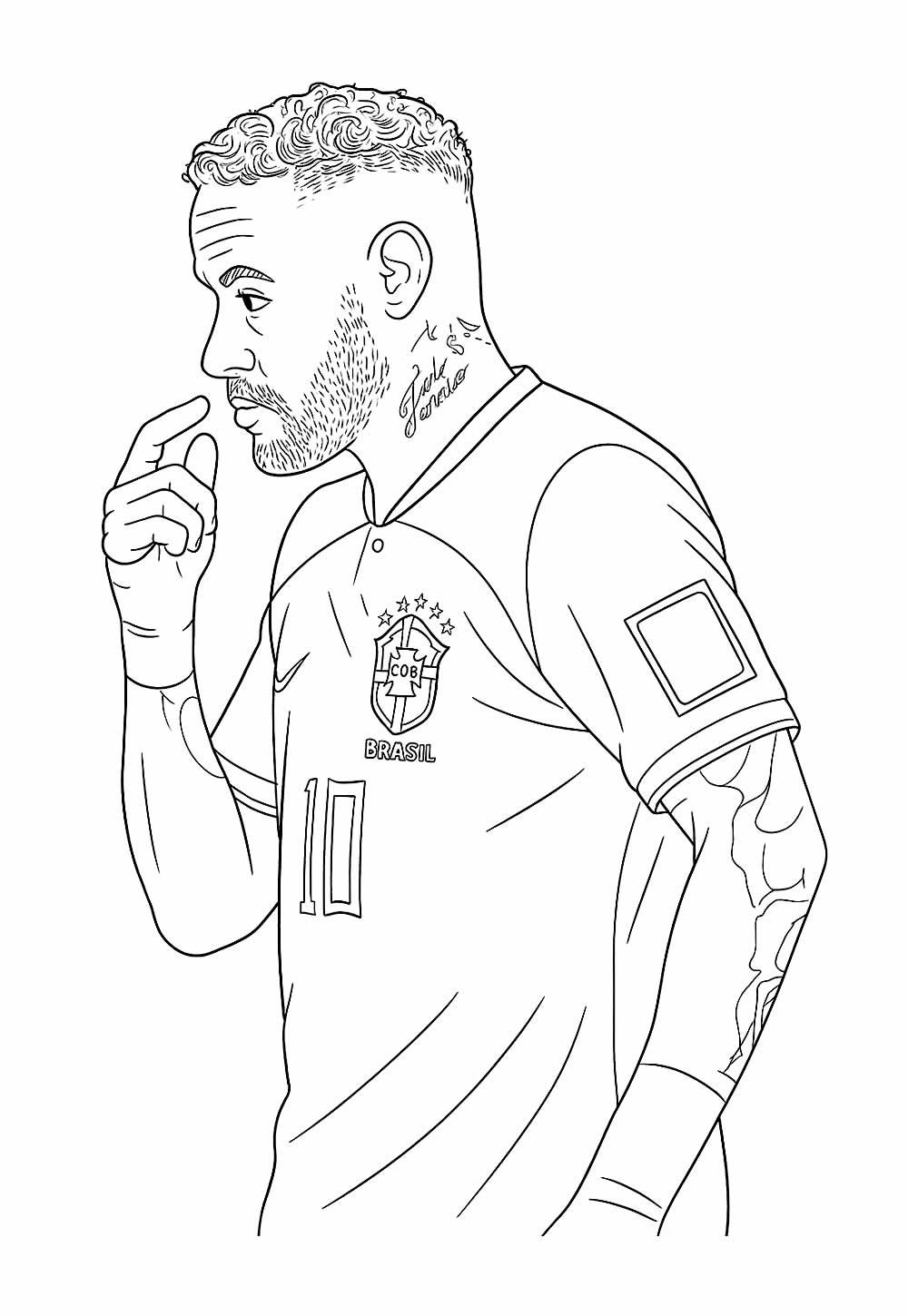 Desenho de Neymar