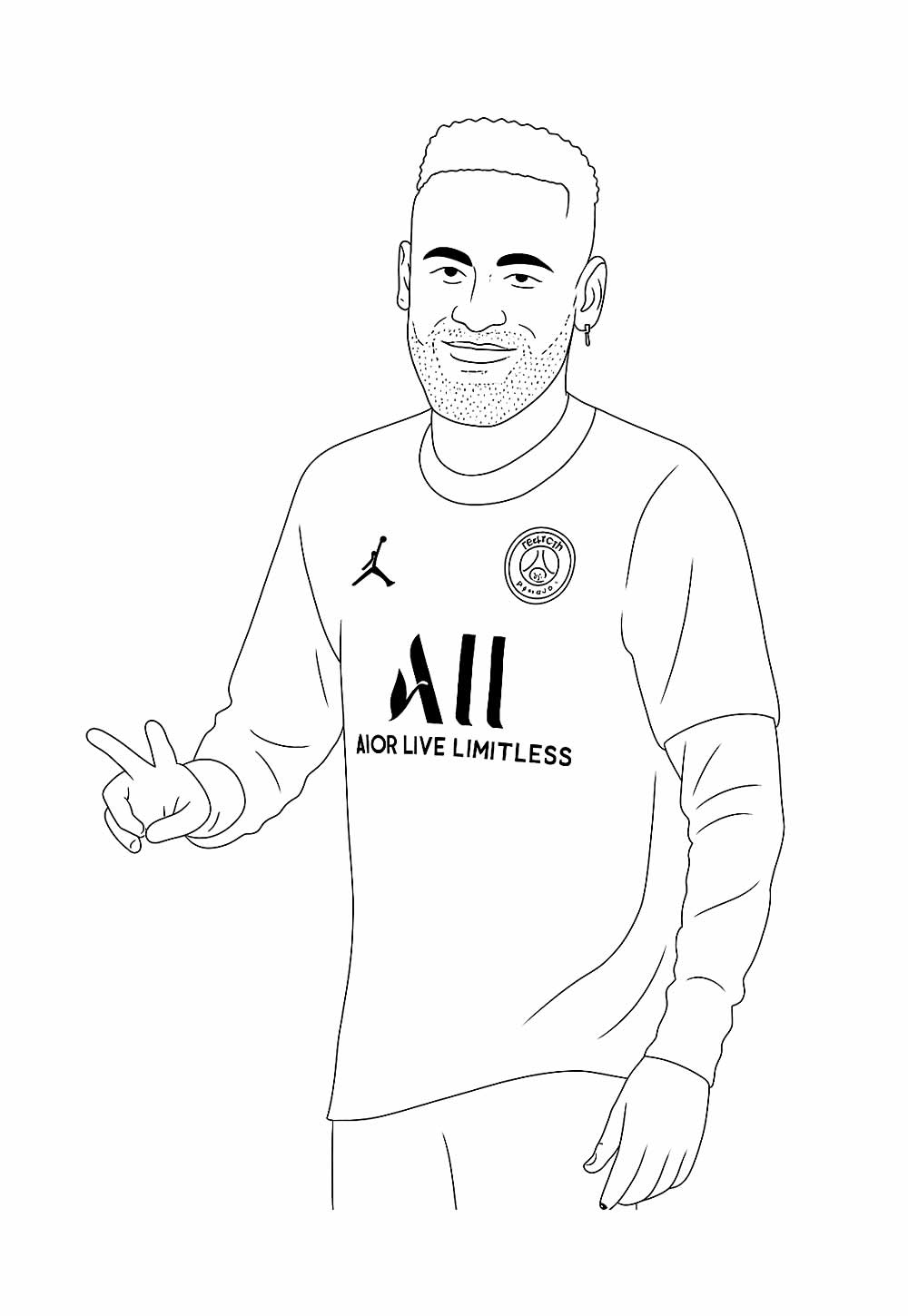 Desenho de Neymar