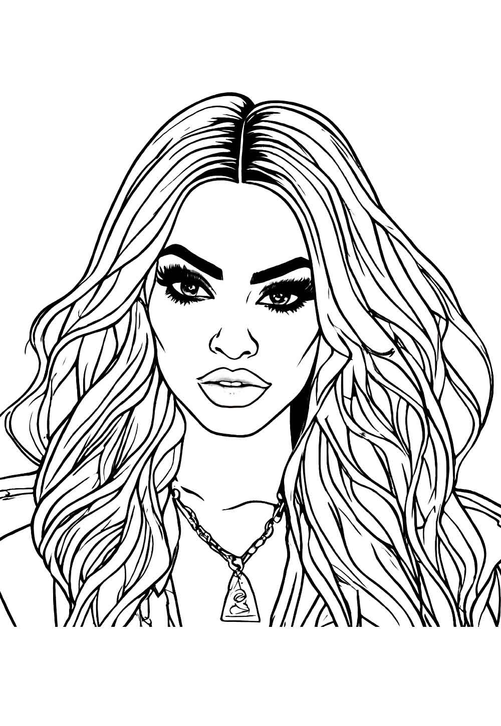 Desenho da Pabllo Vittar para colorir