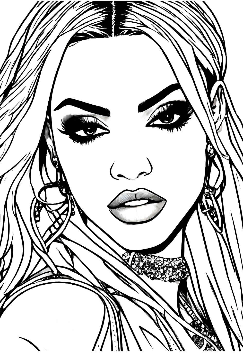 Desenho para colorir Pabllo Vittar