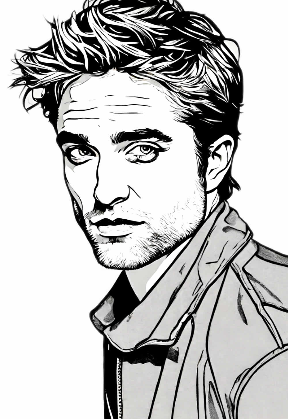 Desenhos para Colorir Robert Pattinson