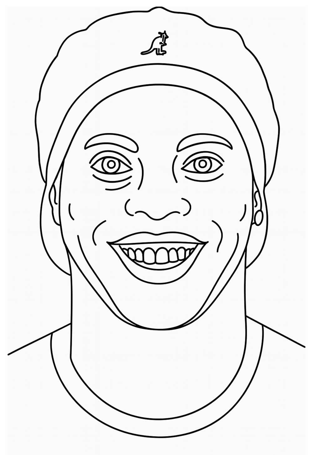 Ronaldinho Gaúcho para colorir