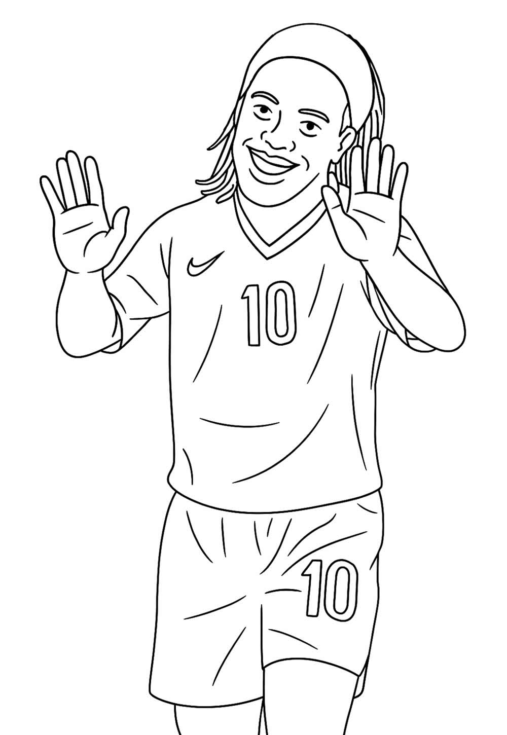 Desenho de Ronaldinho Gaúcho para colorir