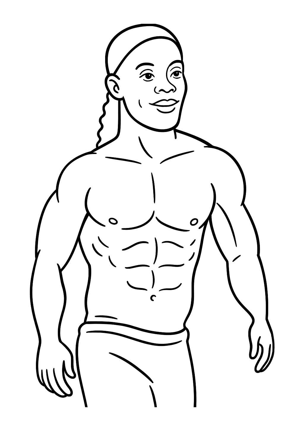 Desenho de Ronaldinho Gaúcho para colorir