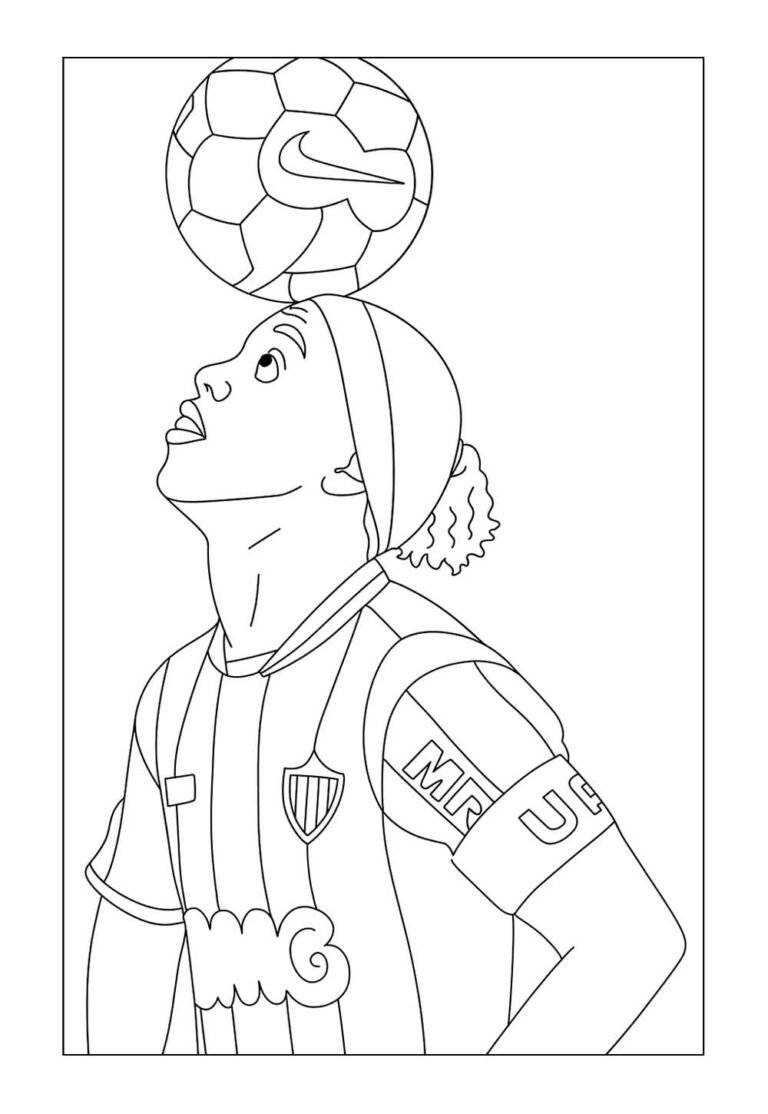 Desenhos de Ronaldinho Gaúcho para colorir - Bora Colorir