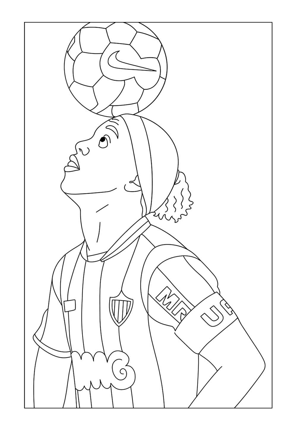Desenho de Ronaldinho Gaúcho para pintar