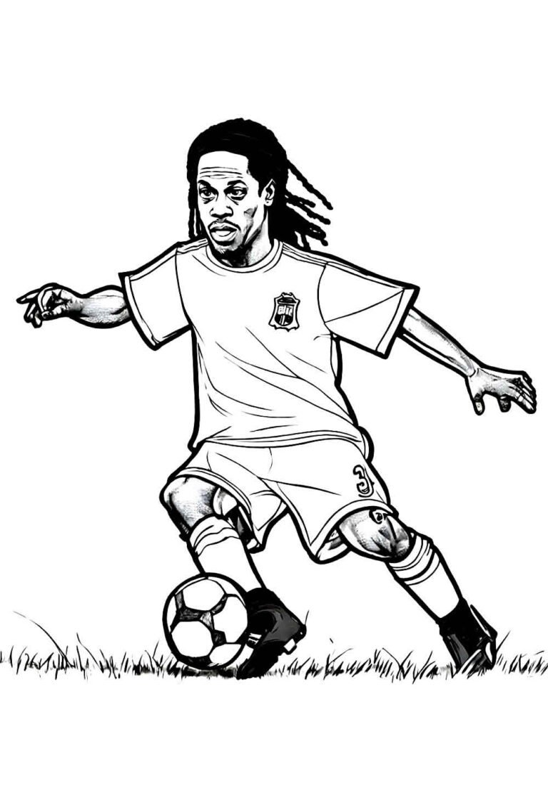 Desenhos de Ronaldinho Gaúcho para colorir - Bora Colorir