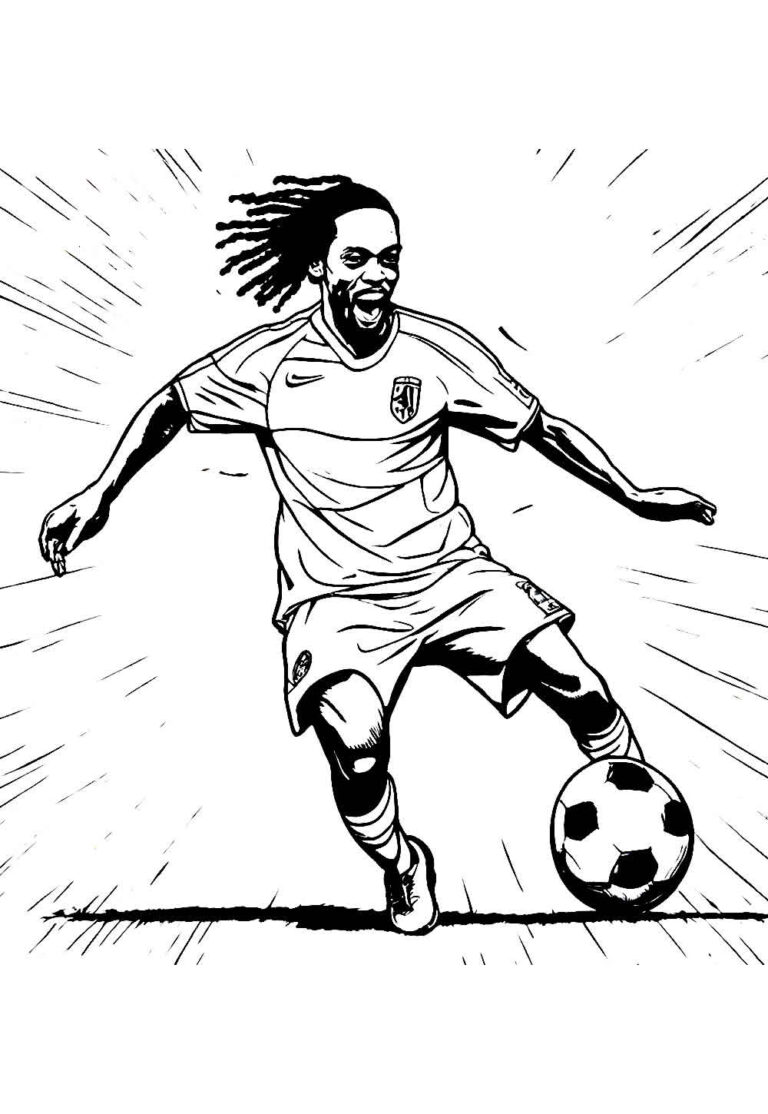Desenhos de Ronaldinho Gaúcho para colorir - Bora Colorir
