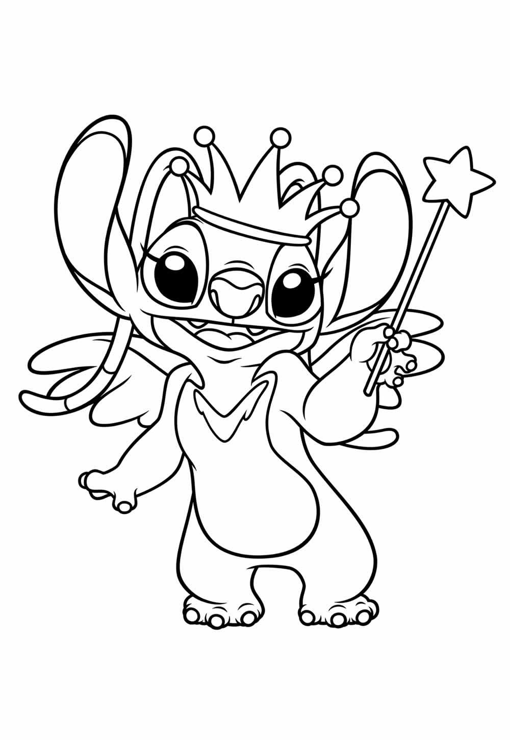 Desenho de Stitch para colorir