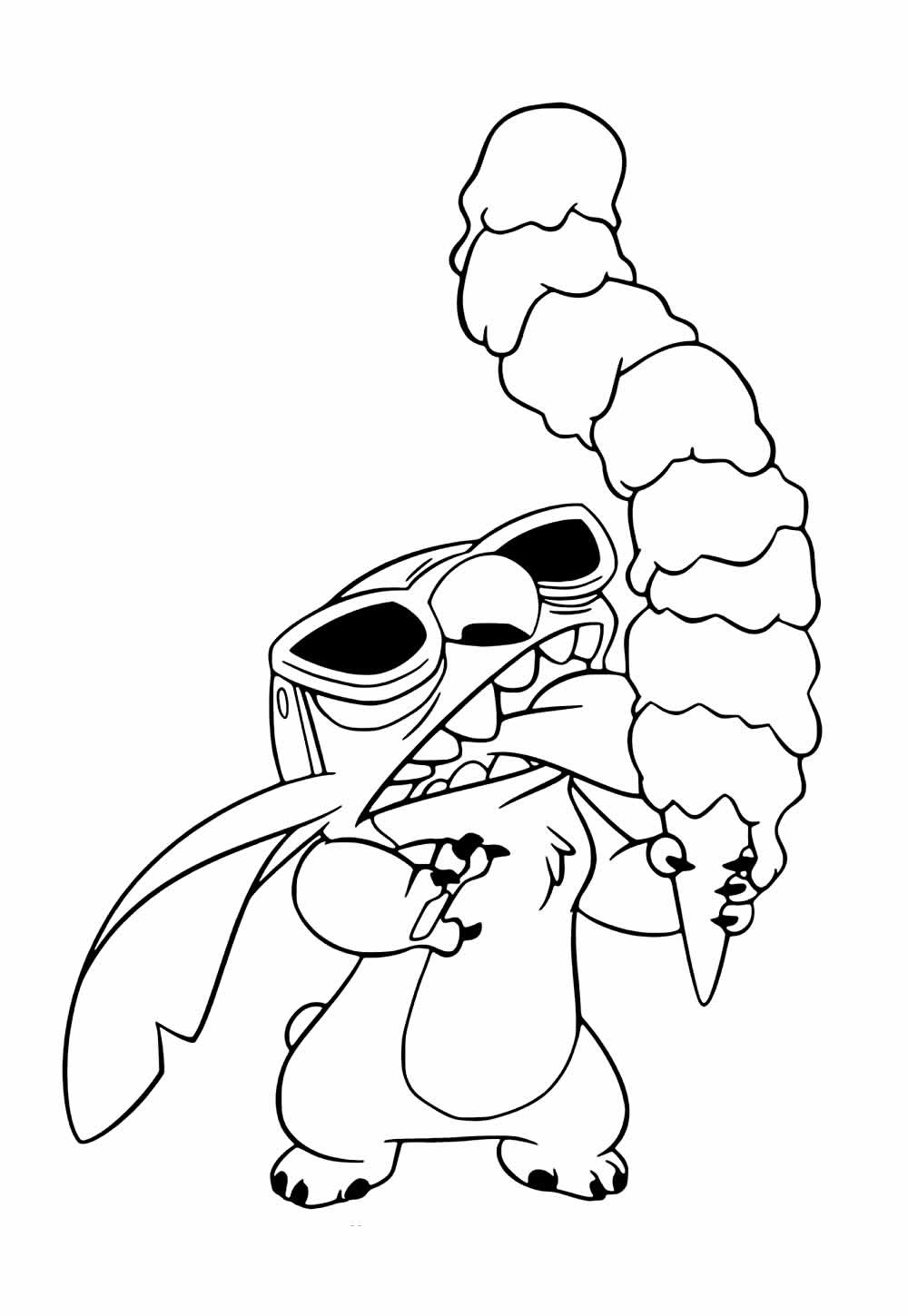 Desenho de Stitch para pintar