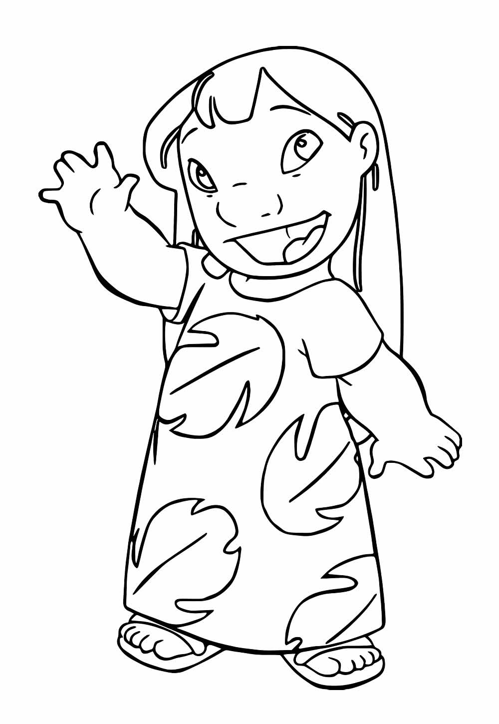 Desenho de Lilo para pintar