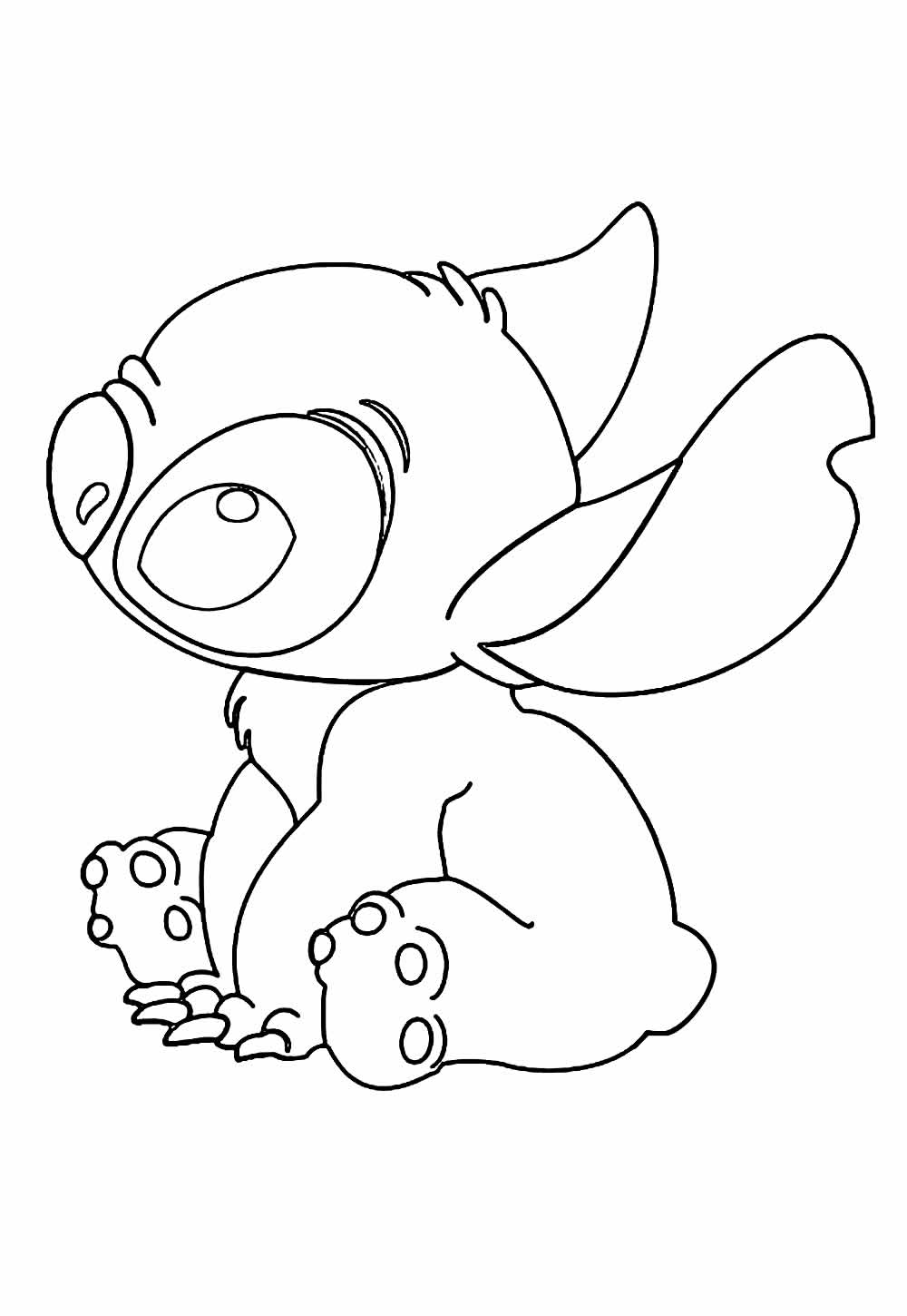 Desenho para imprimr e colorir - Stitch