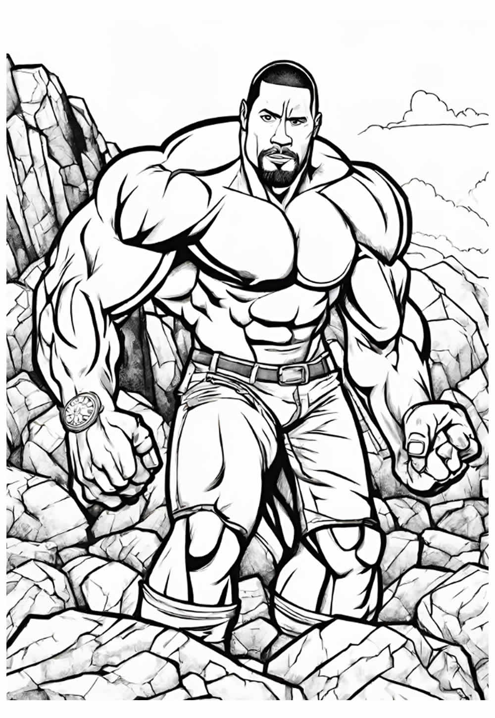 Desenhos The Rock Colorir