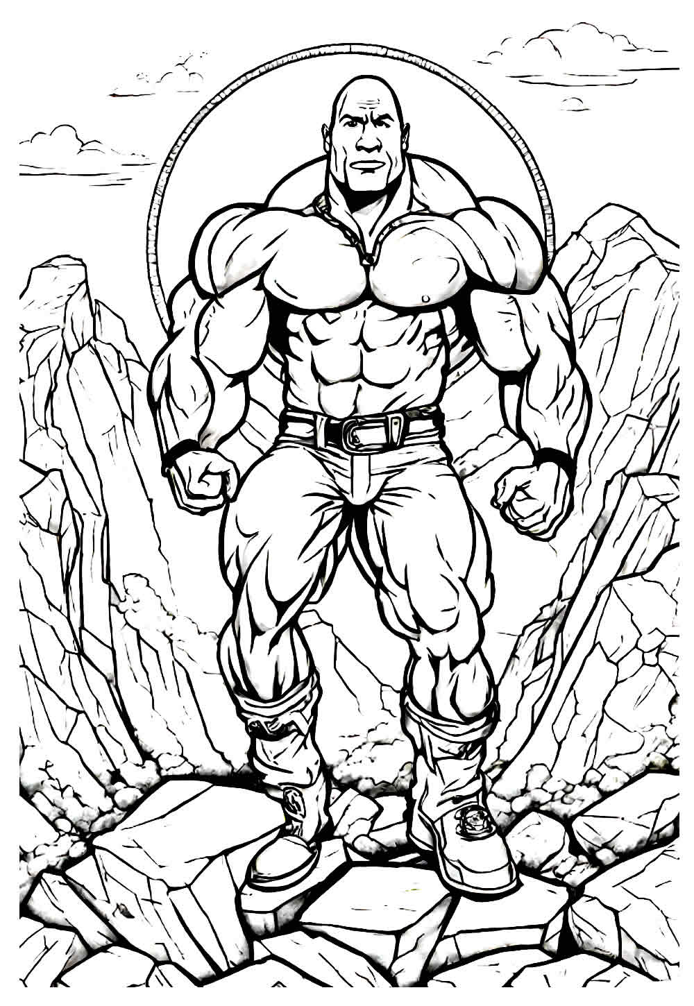 The Rock para colorir